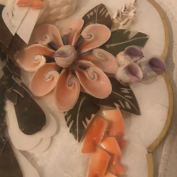 VTG 60s Pair Capiz Shell Art Wall Plaques Original Packaging Made in Philippines - Picture 2 of 15